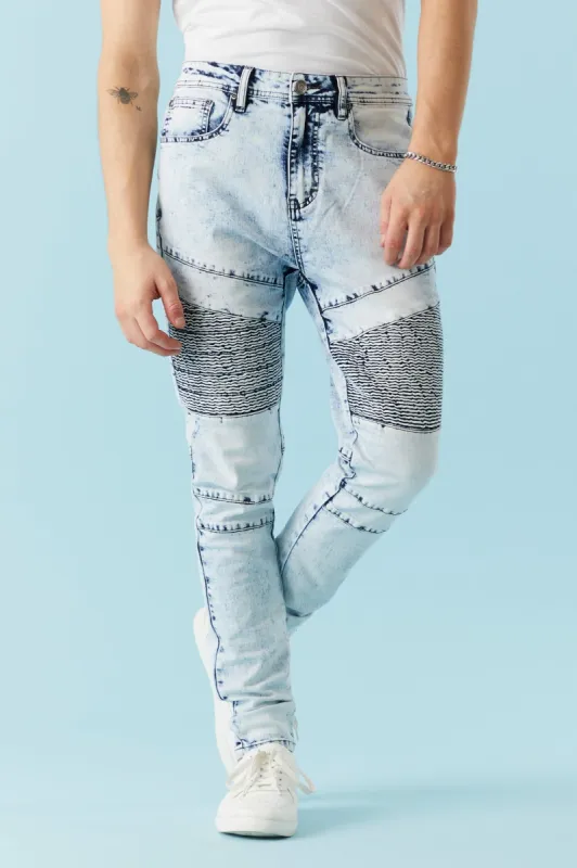 Light Wash Moto Skinny Jean sold by Charlotte Russe