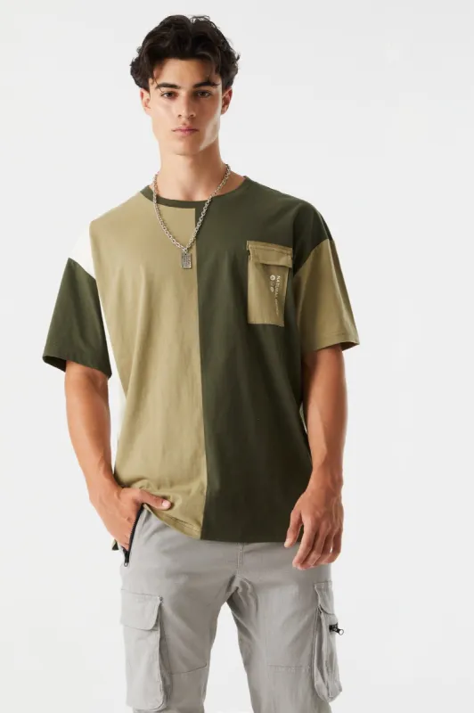 Boxy Colour Block T-Shirt sold by Charlotte Russe