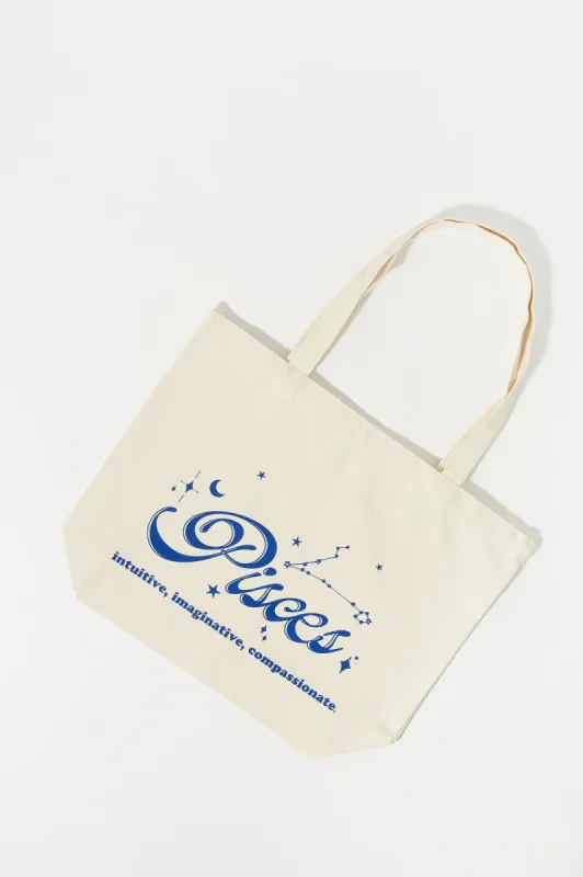 Pisces Graphic Tote Bag sold by Charlotte Russe
