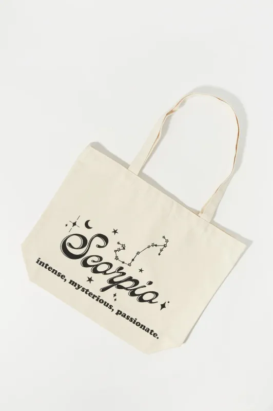 Scorpio Graphic Tote Bag sold by Charlotte Russe