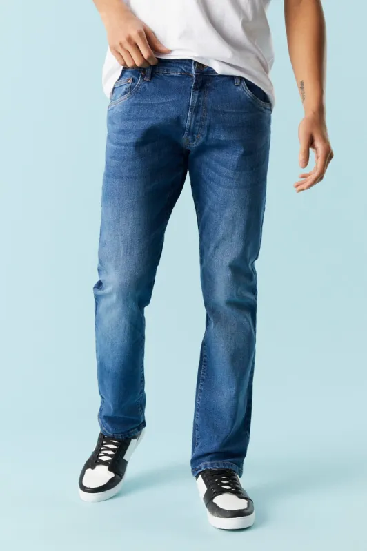 Medium Wash Straight Leg Jean sold by Charlotte Russe