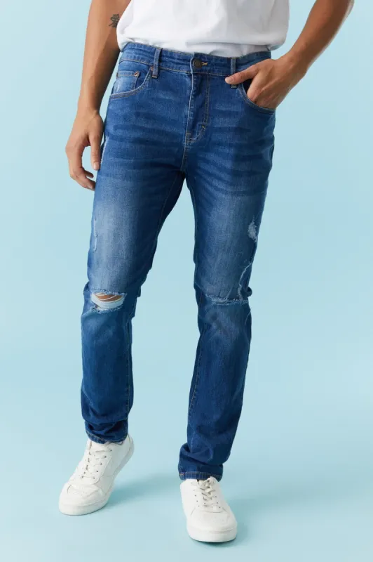 Distressed Medium Wash Skinny Jean sold by Charlotte Russe