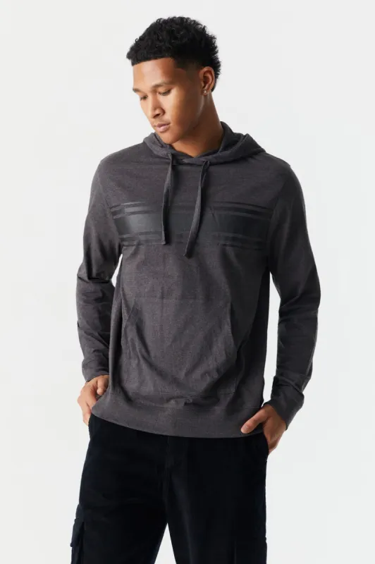 Faux-Leather Stripe Active Hoodie sold by Charlotte Russe