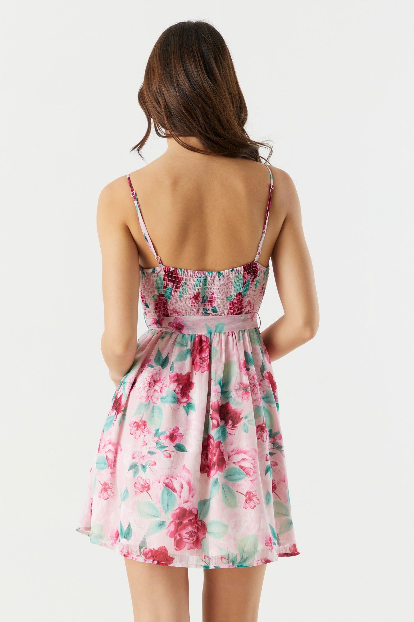 Floral Chiffon Mini Wrap Dress sold by Charlotte Russe product image thumbnail 2