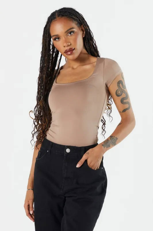 Contour Square Neck Bodysuit sold by Charlotte Russe