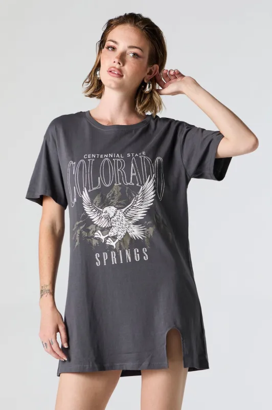 Colorado Springs Graphic T-Shirt Dress sold by Charlotte Russe