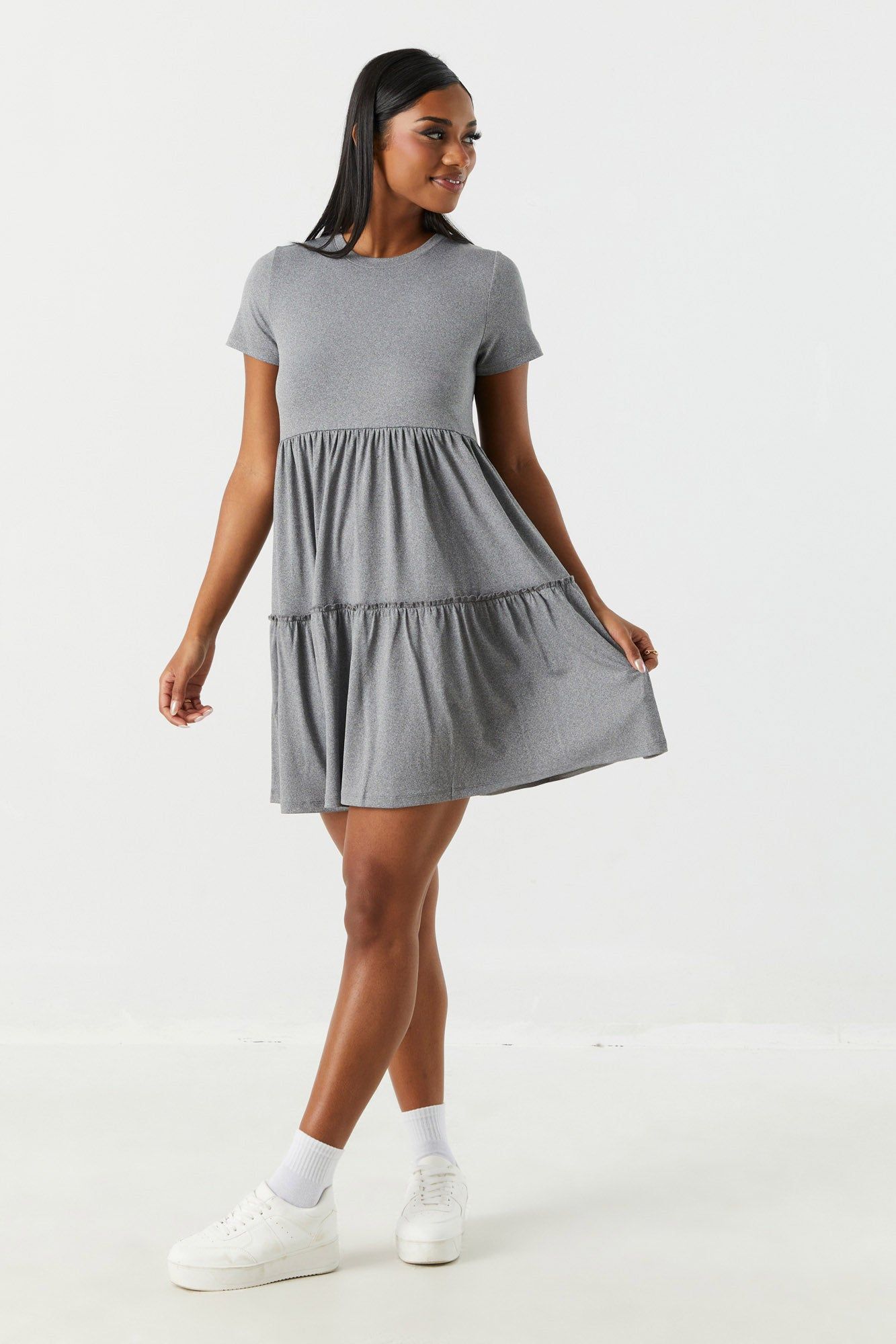 Tiered Babydoll Dress sold by Charlotte Russe product image thumbnail 6