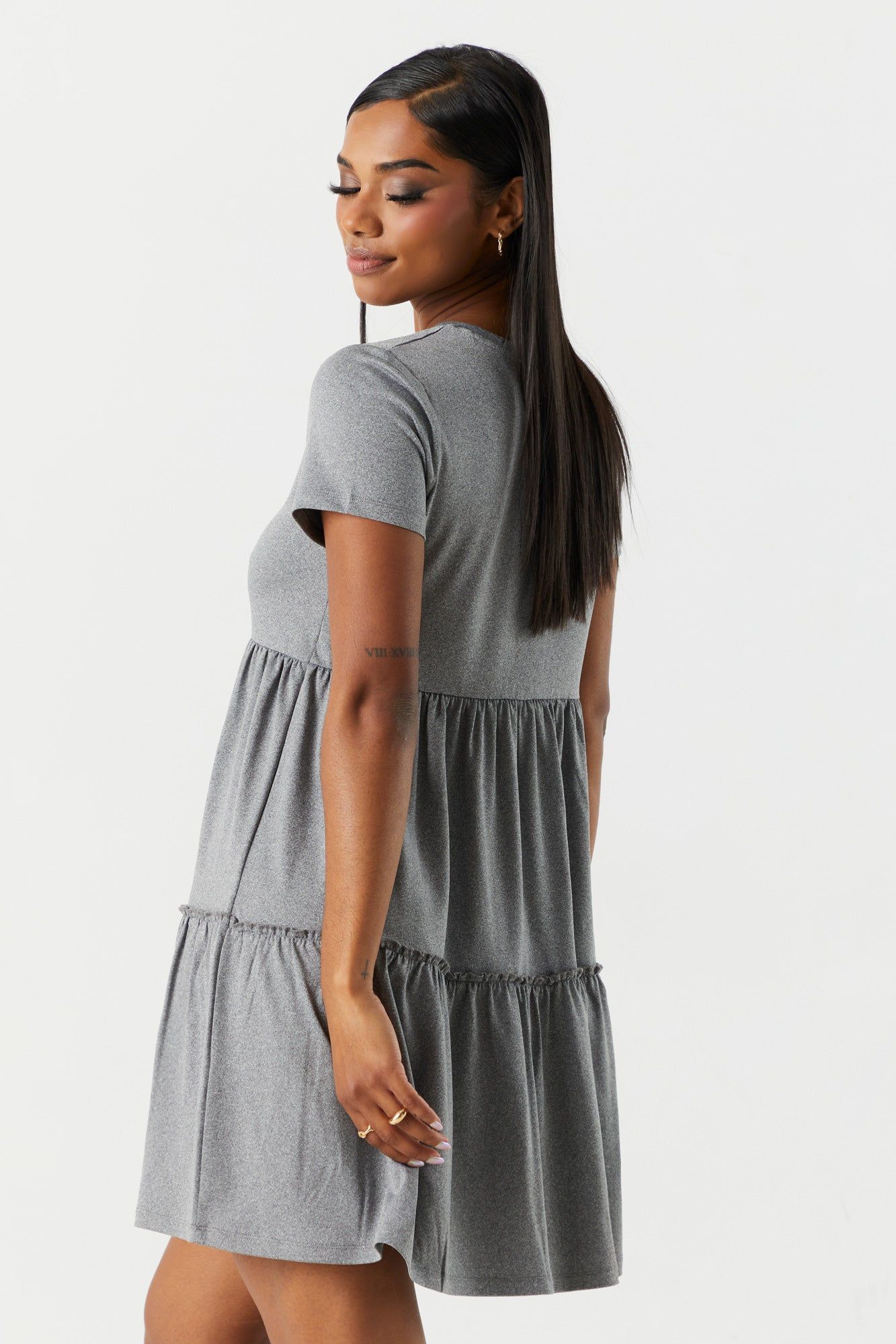 Tiered Babydoll Dress sold by Charlotte Russe product image thumbnail 5