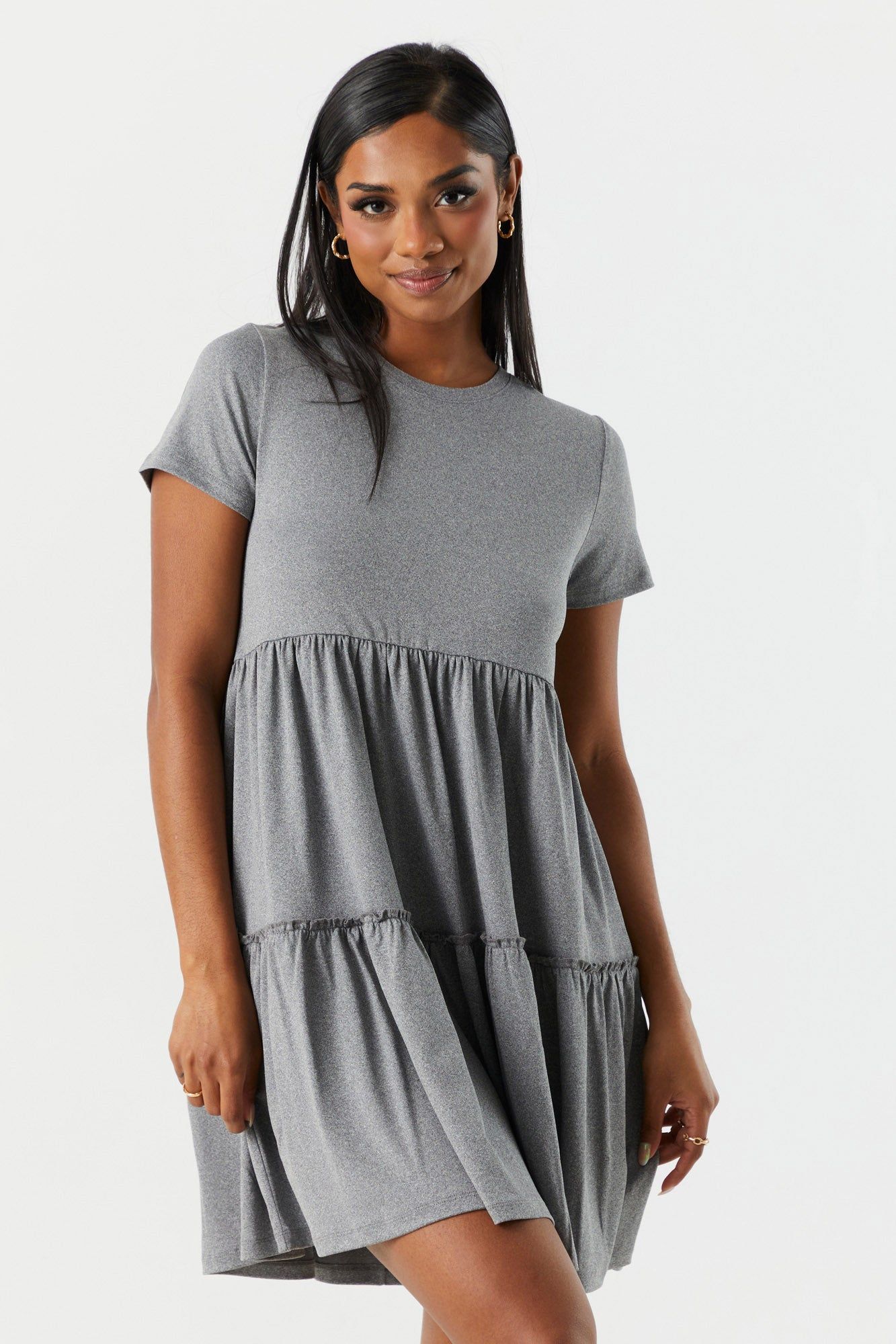 Tiered Babydoll Dress sold by Charlotte Russe product image thumbnail 4