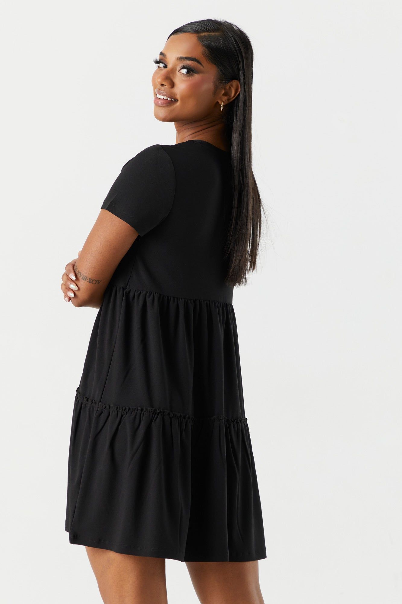 Tiered Babydoll Dress sold by Charlotte Russe product image thumbnail 2