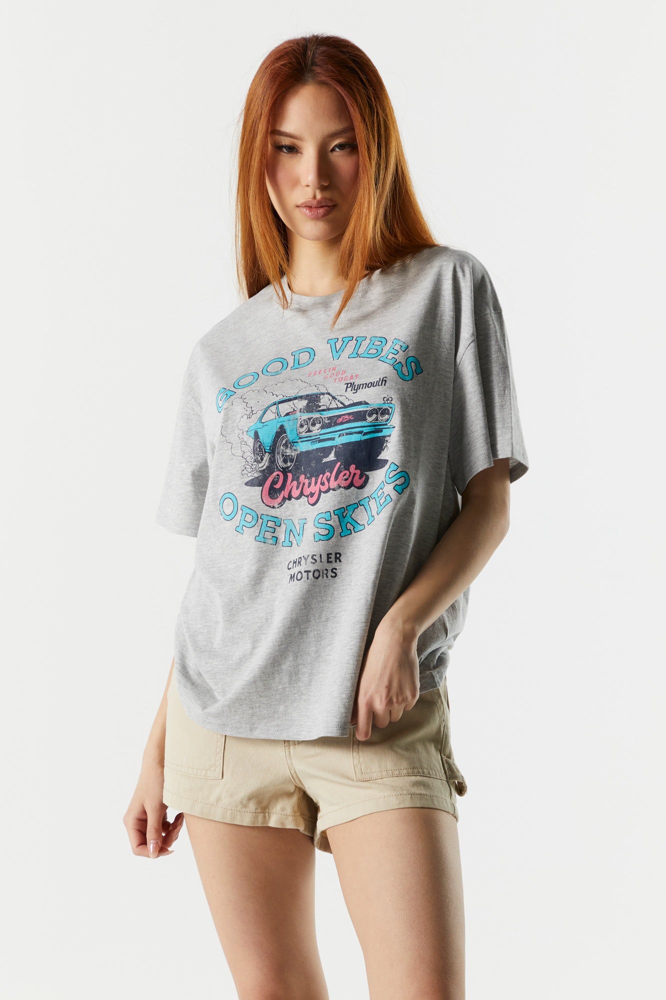 Chrysler Motors Graphic Boyfriend T-Shirt sold by Charlotte Russe