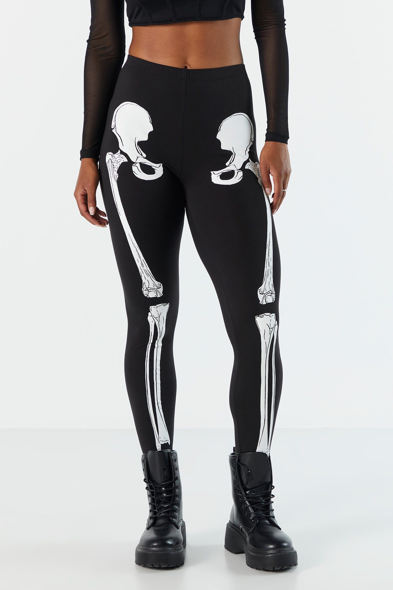 Skeleton Halloween Legging sold by Charlotte Russe product image thumbnail 3