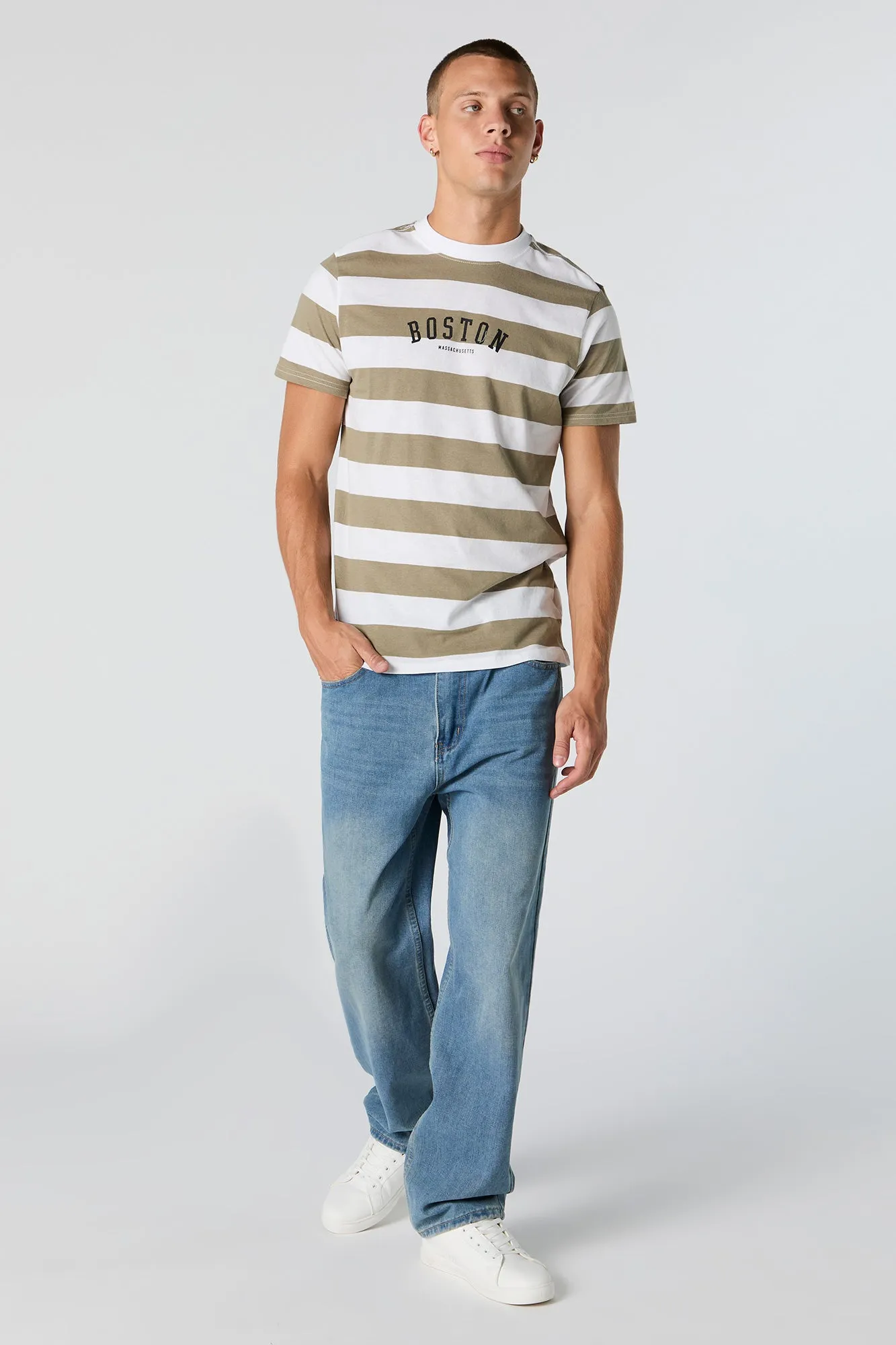 Boston Graphic Striped -Shirt sold by Charlotte Russe product image thumbnail 3