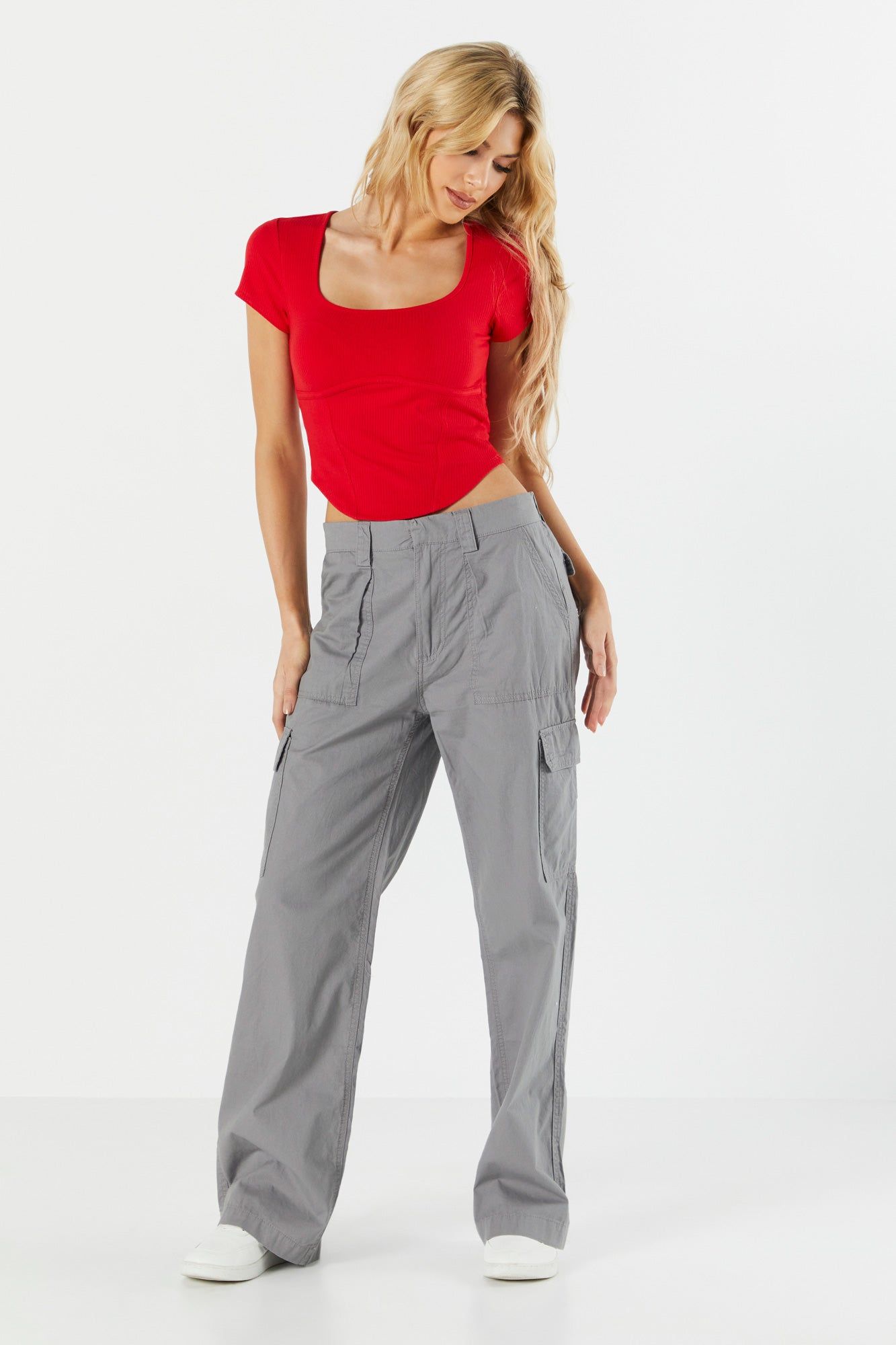 Ribbed Corset T-Shirt sold by Charlotte Russe product image thumbnail 12