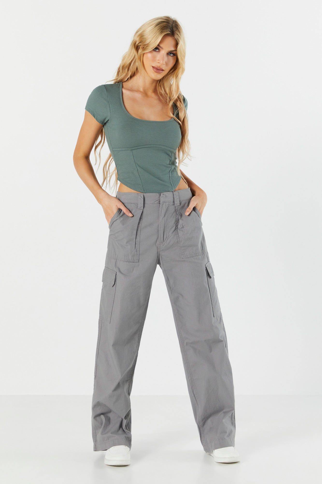 Ribbed Corset T-Shirt sold by Charlotte Russe product image thumbnail 3