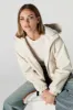 Faux Leather Hooded Bomber Jacket sold by Charlotte Russe