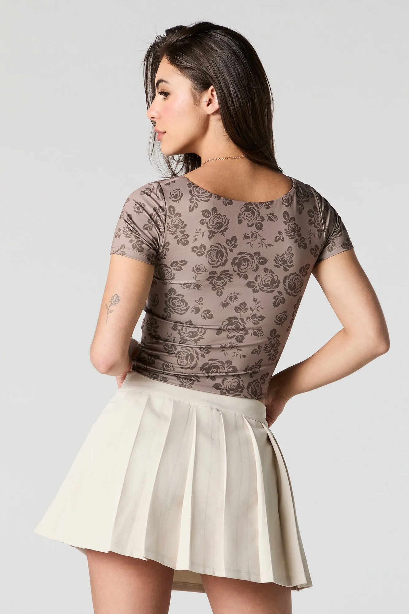 Contour Boat Neck Cropped T-Shirt sold by Charlotte Russe product image thumbnail 2