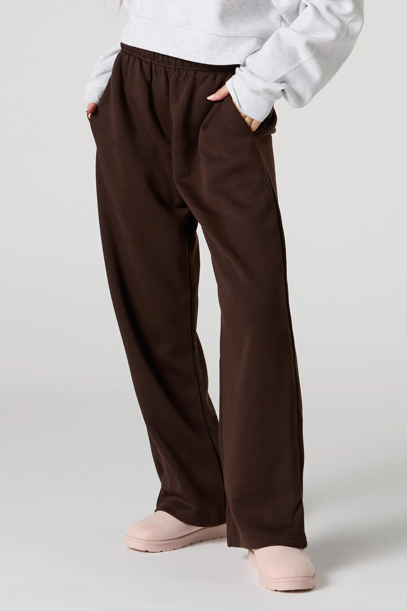 Fleece Wide Leg Sweatpant sold by Charlotte Russe product image thumbnail 2