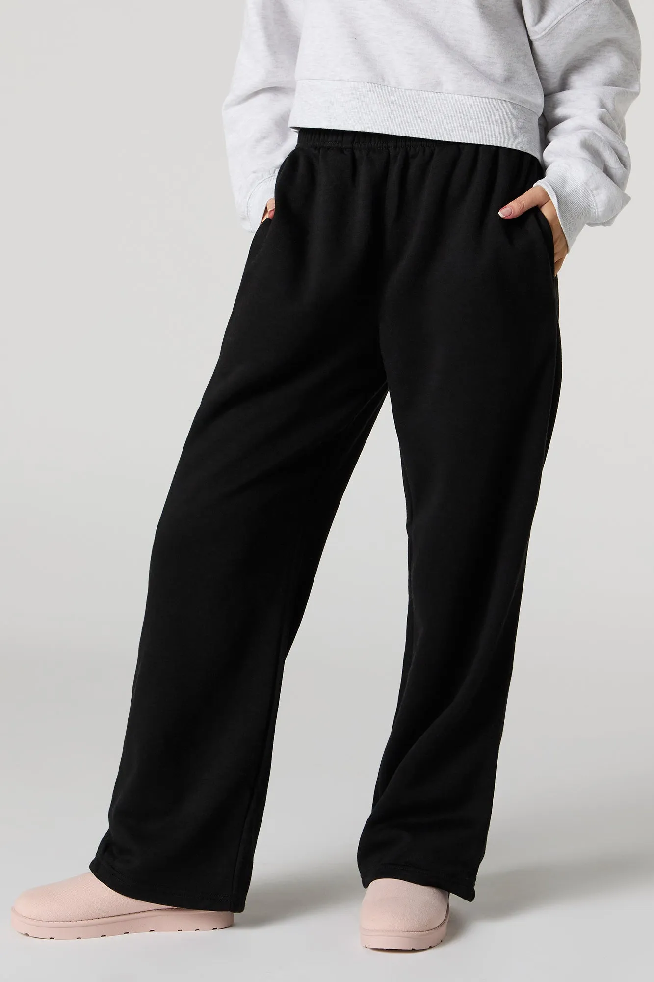 Fleece Wide Leg Sweatpant sold by Charlotte Russe product image thumbnail 5
