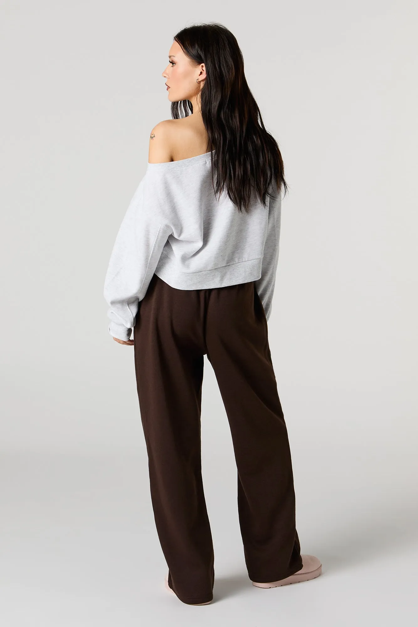 Fleece Wide Leg Sweatpant sold by Charlotte Russe product image thumbnail 3