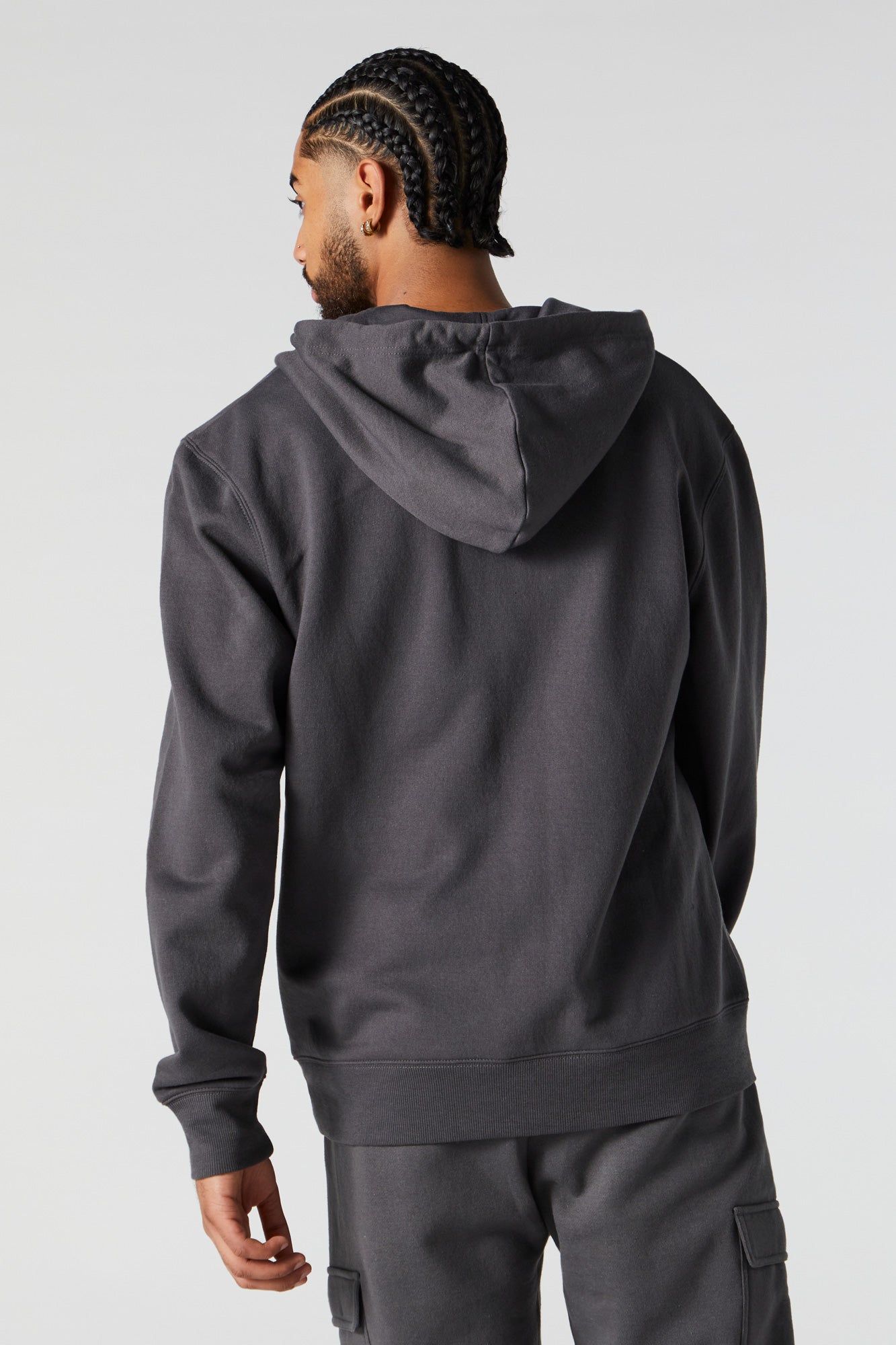 Fleece Zip-Up Hoodie sold by Charlotte Russe product image thumbnail 3