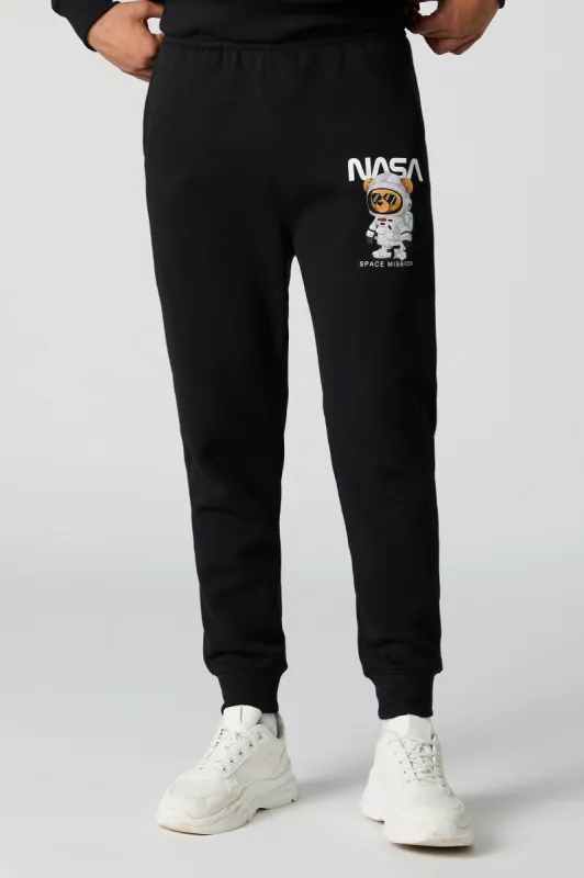 NASA Bear Graphic Fleece Jogger sold by Charlotte Russe