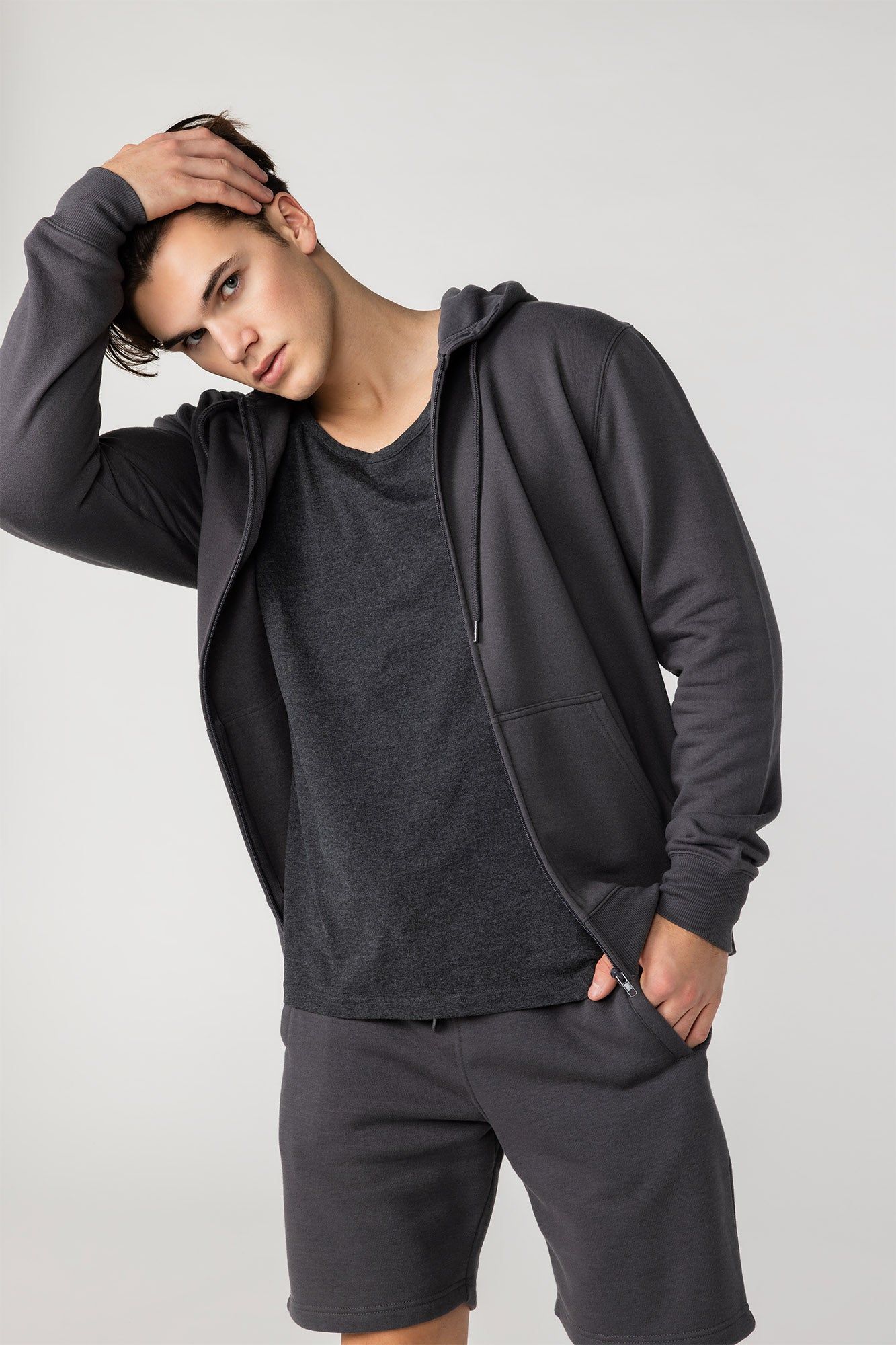 Fleece Zip-Up Hoodie sold by Charlotte Russe