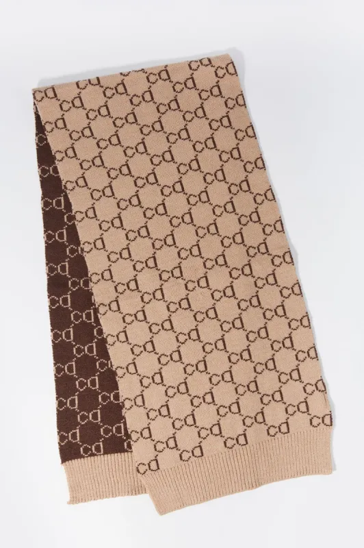Tan Print Scarf sold by Charlotte Russe