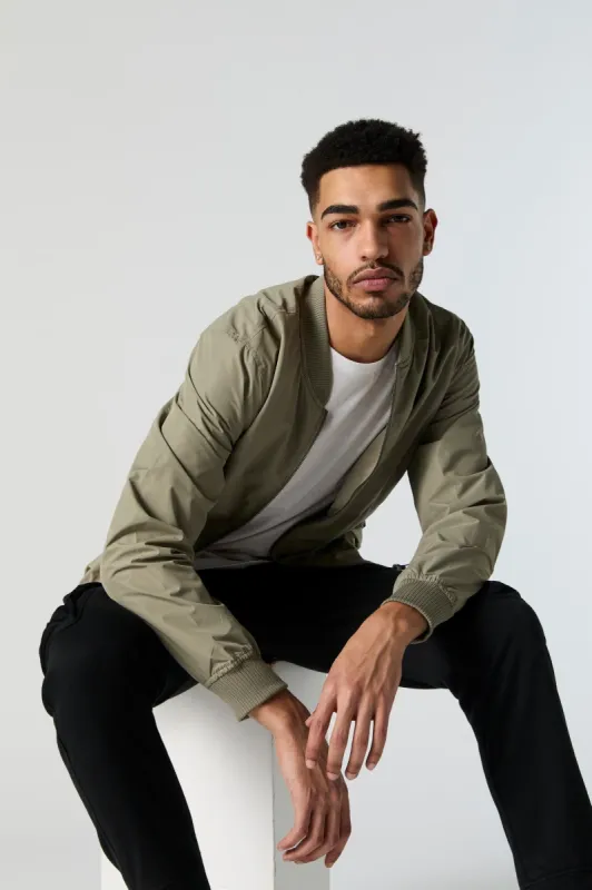 Zip-Up Bomber Jacket sold by Charlotte Russe