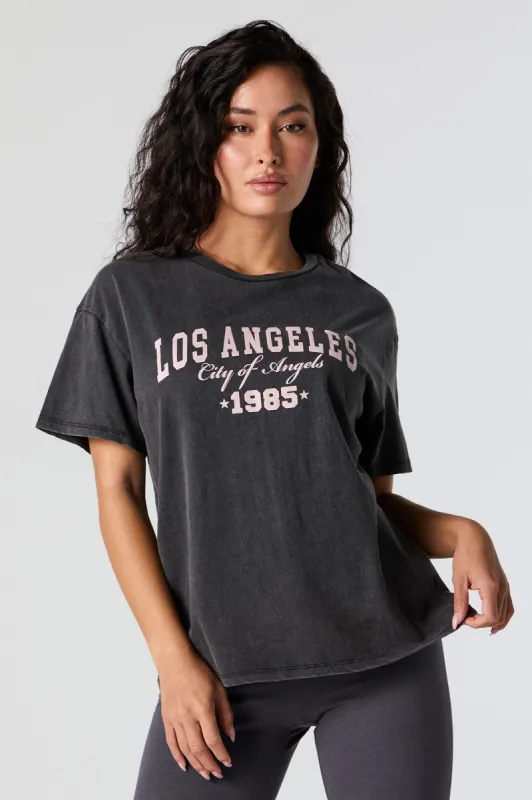 Los Angeles Graphic Washed T-Shirt sold by Charlotte Russe