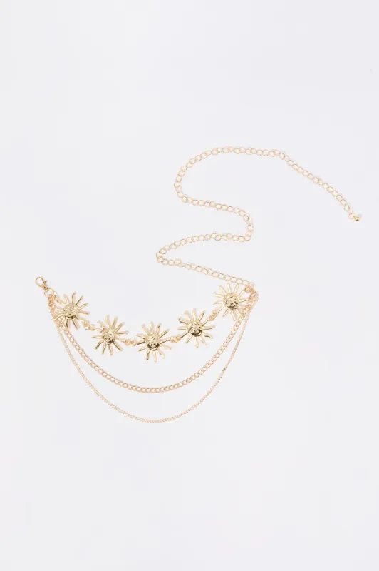 Sun Layered Chain Necklace sold by Charlotte Russe