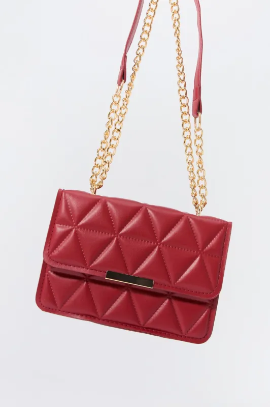 Faux Leather Quilted Crossbody Bag sold by Charlotte Russe