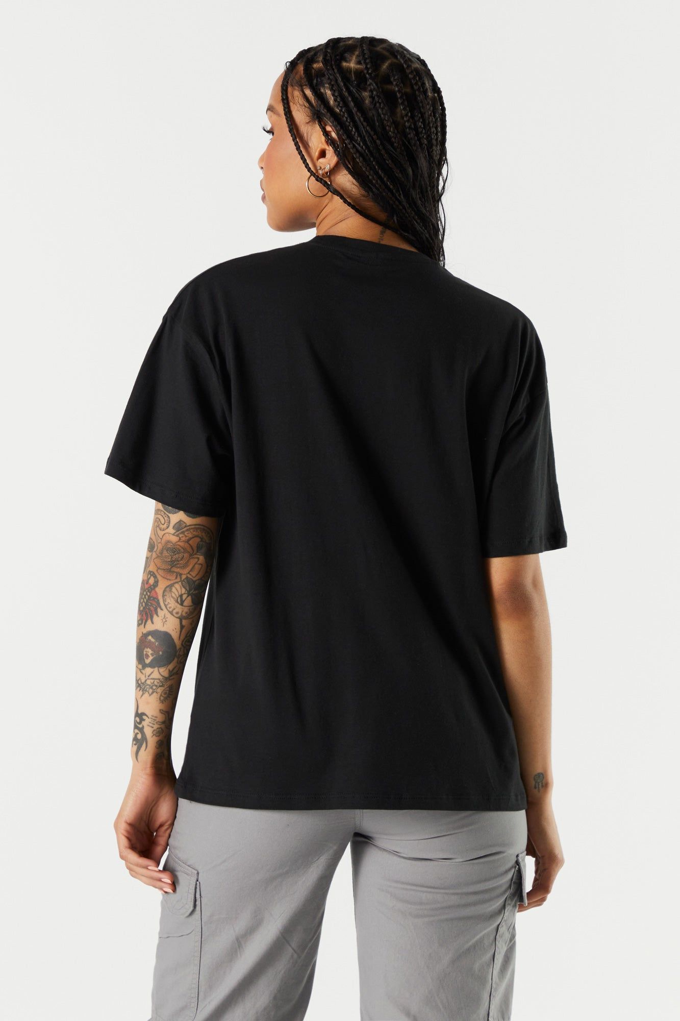 Black ACDC Graphic Boyfriend T-Shirt sold by Charlotte Russe product image thumbnail 2