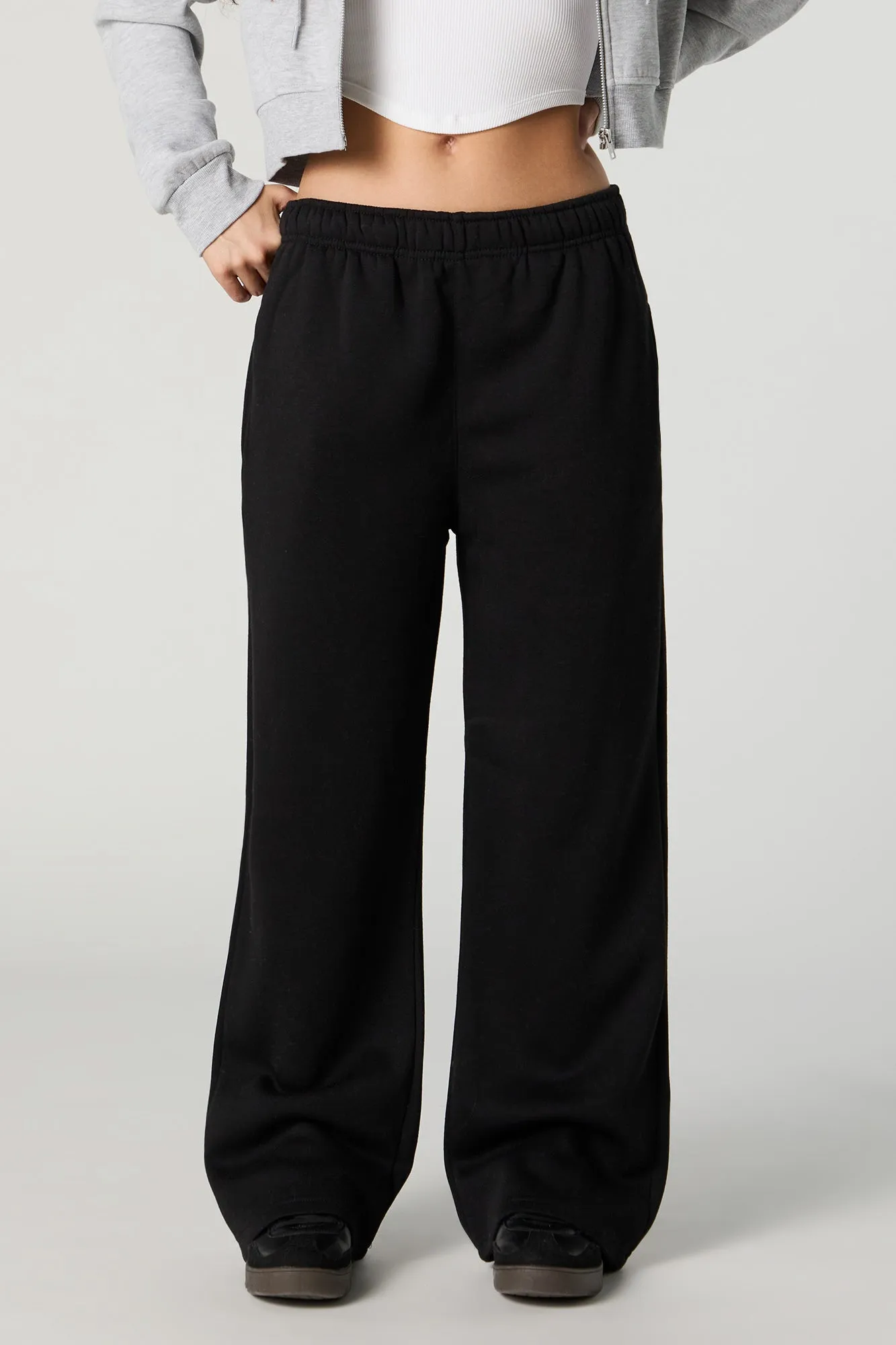 Fleece Wide Leg Varsity Sweatpant sold by Charlotte Russe product image thumbnail 5