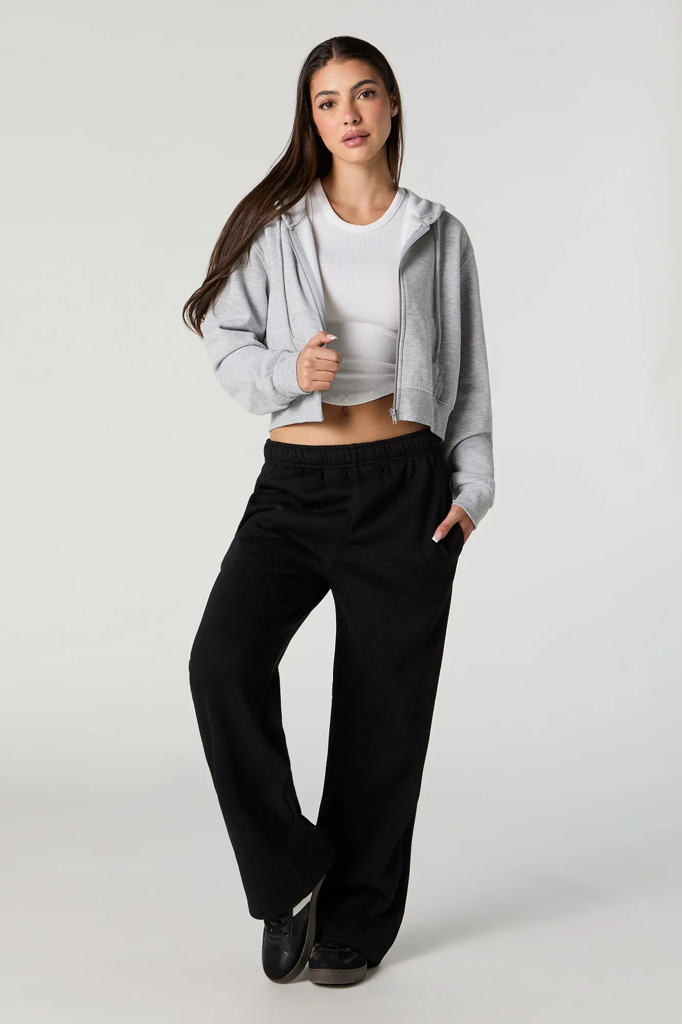 Fleece Wide Leg Varsity Sweatpant sold by Charlotte Russe product image thumbnail 4
