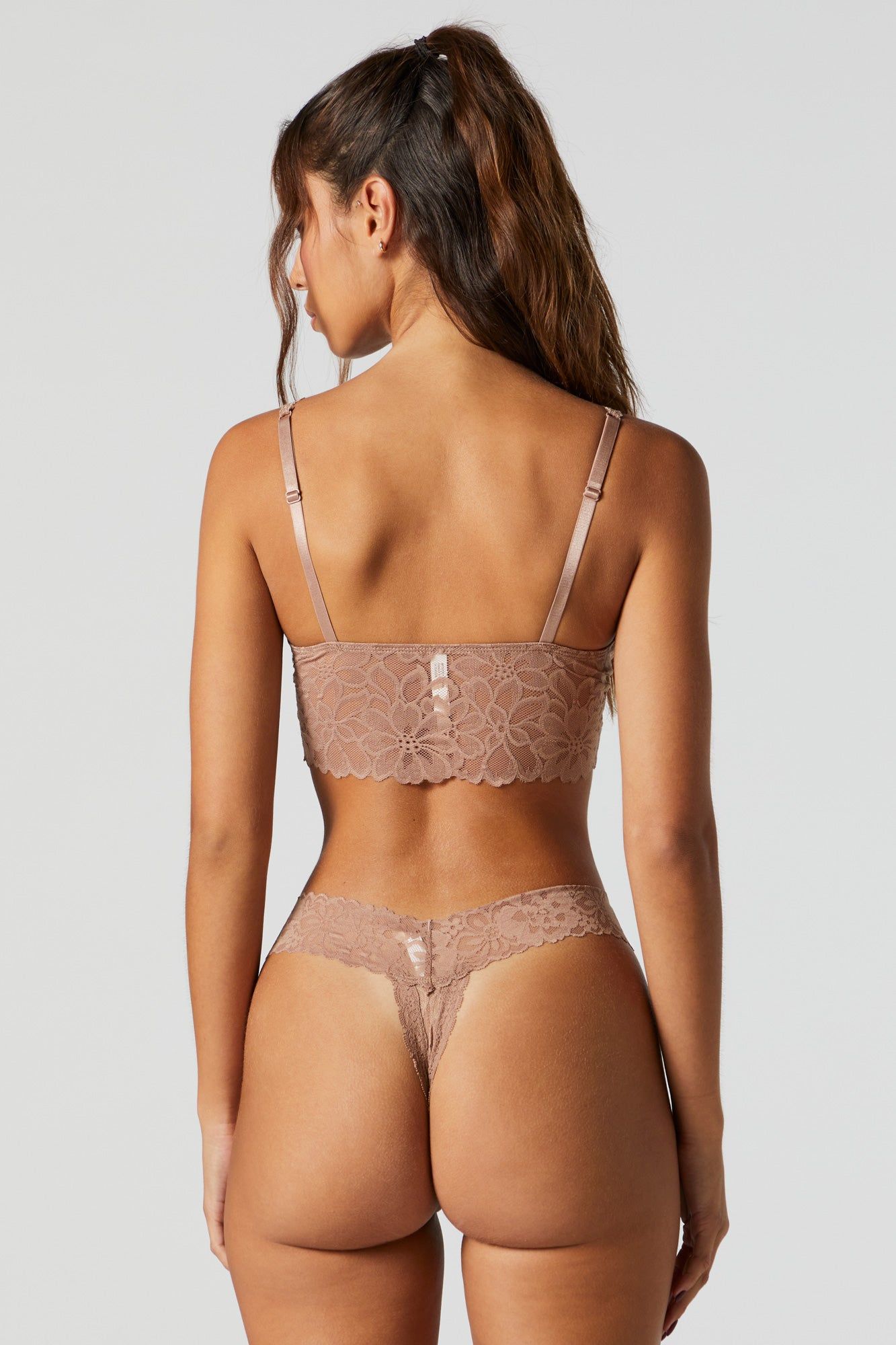 Floral Lace V-Neck Bralette sold by Charlotte Russe product image thumbnail 5