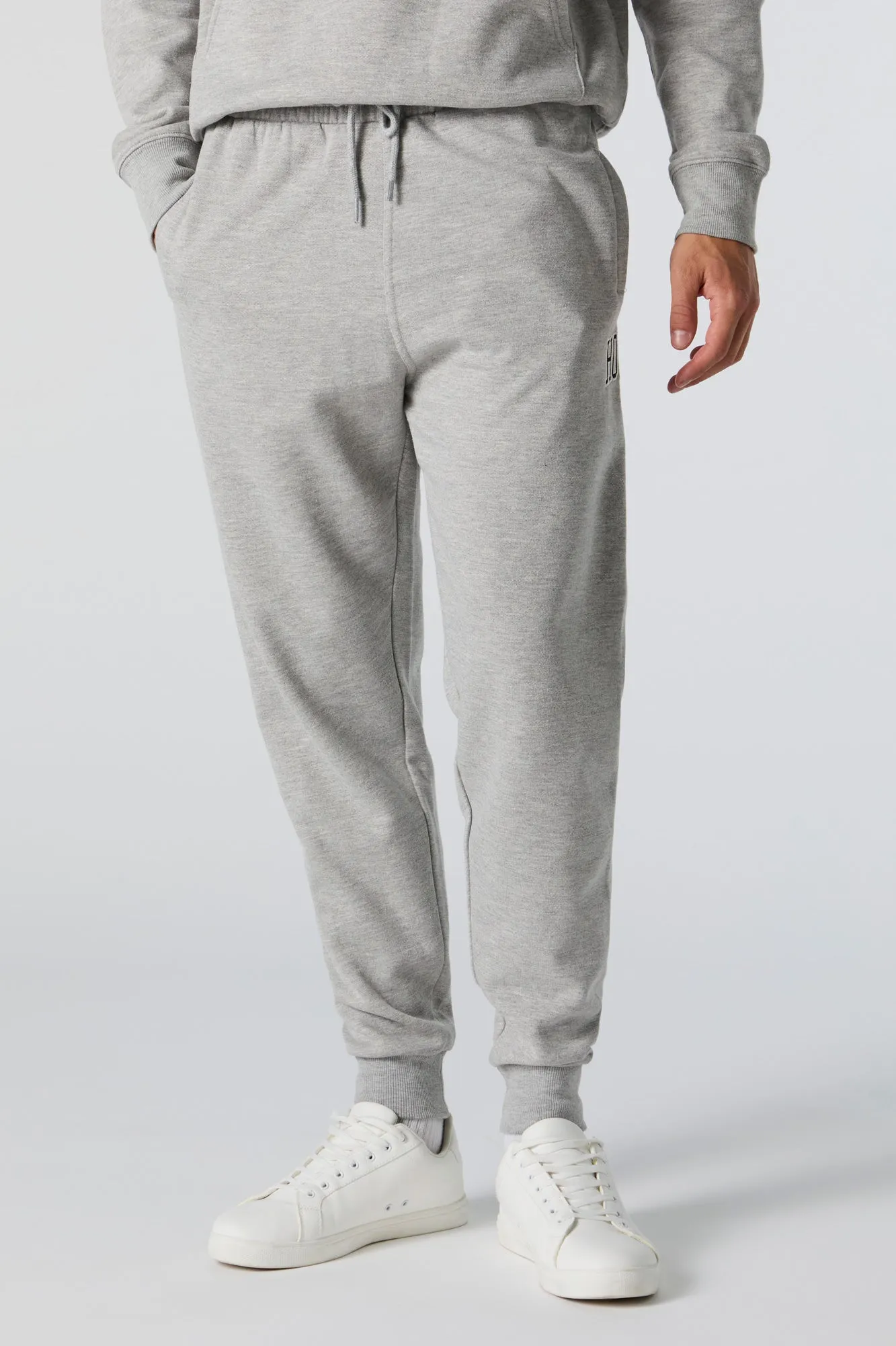 Destination Embroidered Fleece Jogger sold by Charlotte Russe