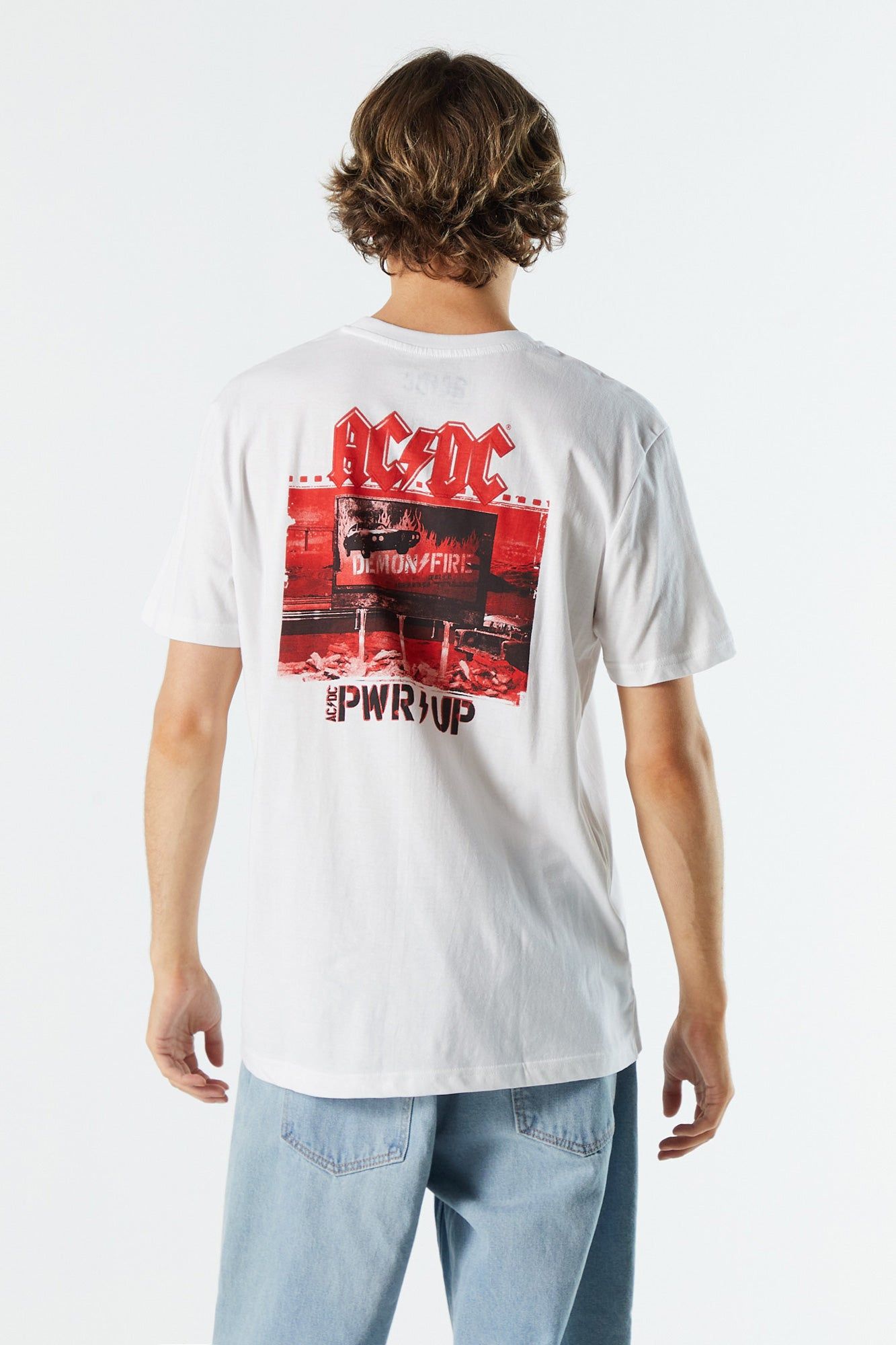 White ACDC Graphic T-Shirt sold by Charlotte Russe product image thumbnail 2