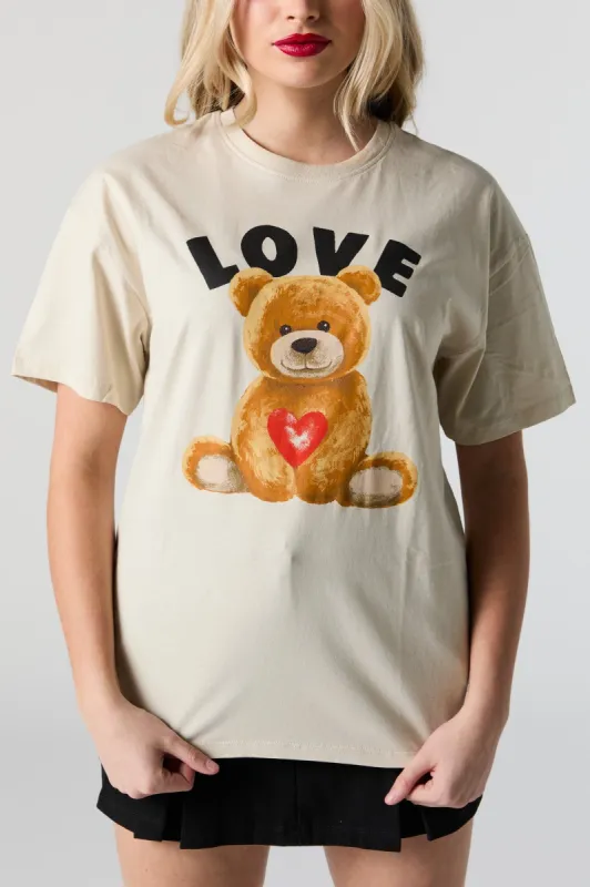 Love Teddy Graphic Boyfriend T-Shirt sold by Charlotte Russe