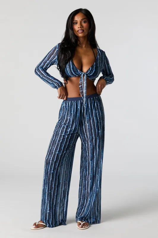 Printed Mesh Wide Leg Pant Cover Up sold by Charlotte Russe