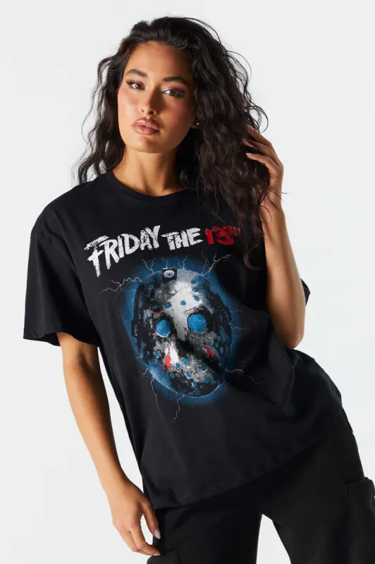 Friday the 13th Graphic Boyfriend T-Shirt sold by Charlotte Russe