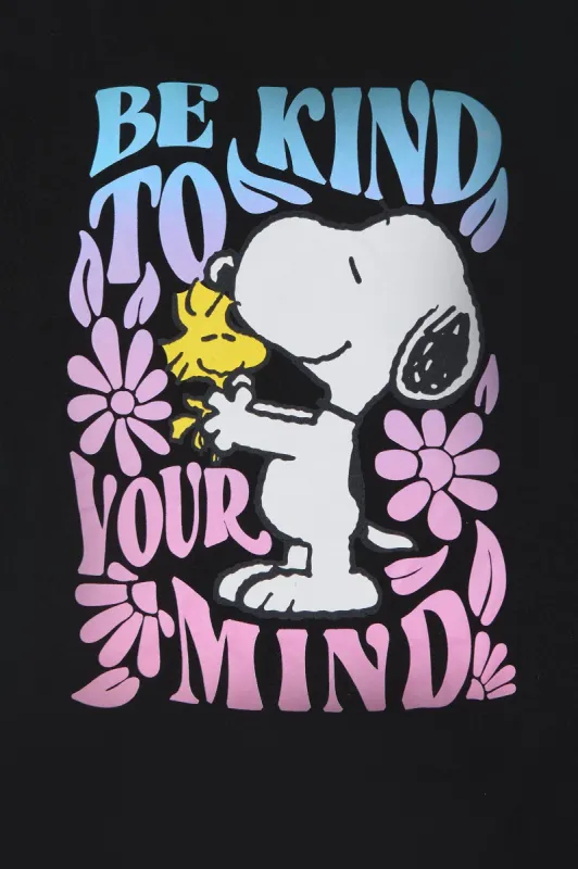 Snoopy Be Kind Graphic Boyfriend T-Shirt sold by Charlotte Russe