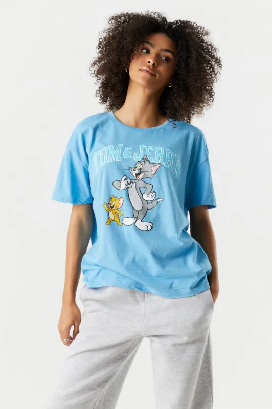 Tom And Jerry Graphic Boyfriend T-Shirt sold by Charlotte Russe
