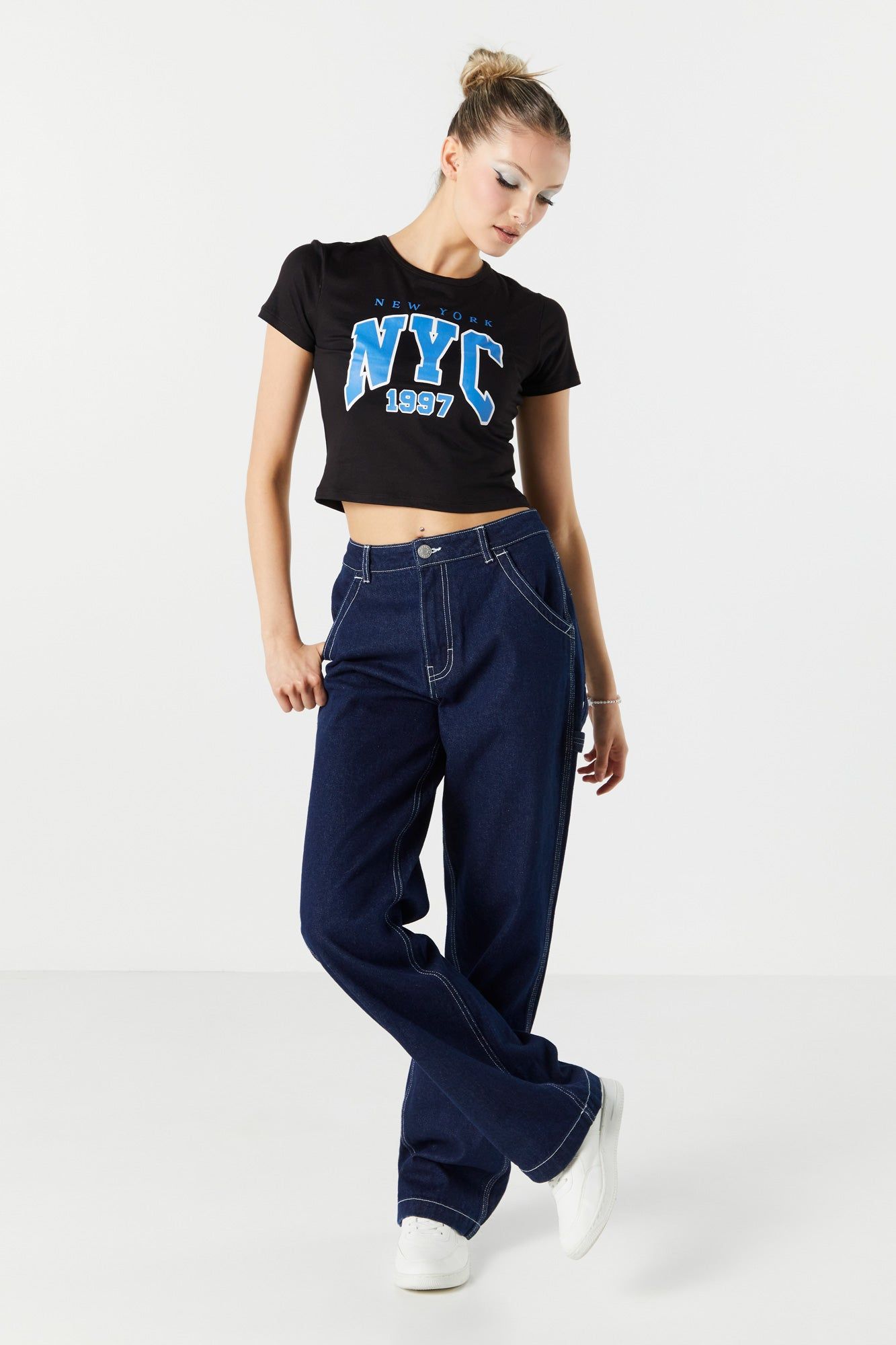 NYC 1997 Graphic Baby T-Shirt sold by Charlotte Russe product image thumbnail 3