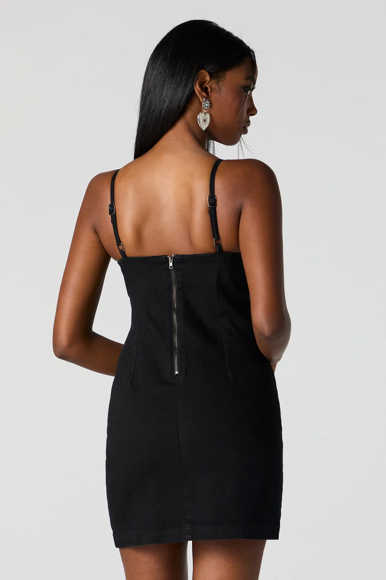 Denim Square Neck Mini Dress sold by Charlotte Russe product image thumbnail 5