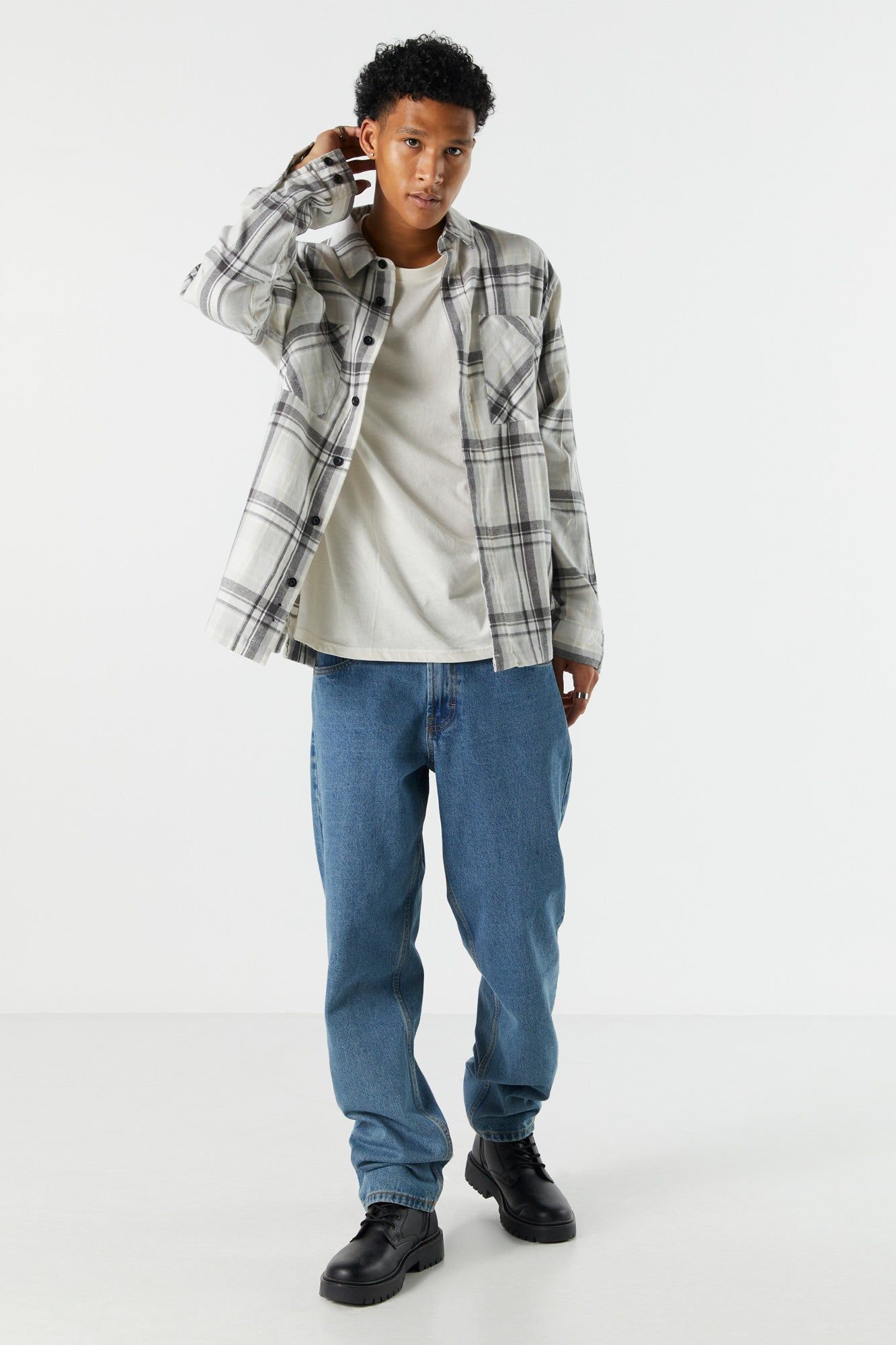 Plaid Button-Up Top sold by Charlotte Russe product image thumbnail 4