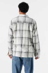 Plaid Button-Up Top sold by Charlotte Russe