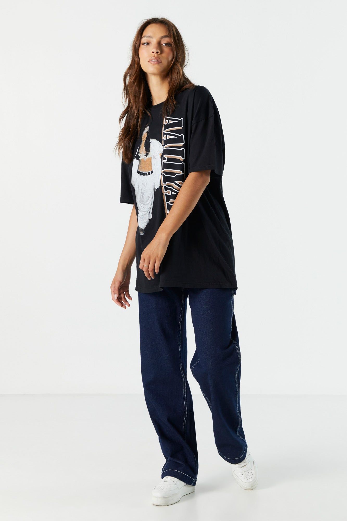 Aaliyah Graphic Boyfriend T-Shirt sold by Charlotte Russe product image thumbnail 4