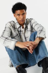 Plaid Button-Up Top sold by Charlotte Russe