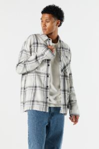 Plaid Button-Up Top sold by Charlotte Russe